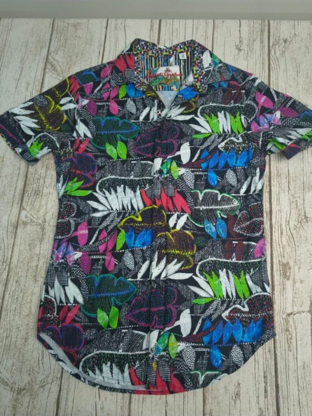 Robert Graham Mens Short Sleeve Terzis Button Down Shirt Size XS
